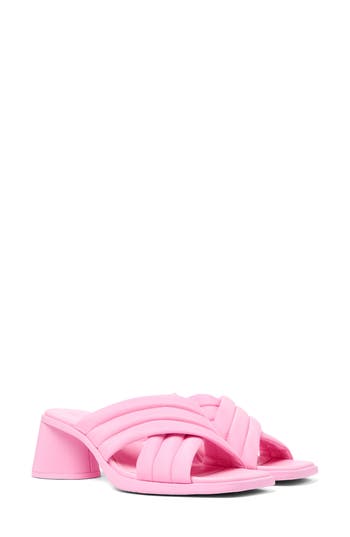 Shop Camper Kiara Slide Sandal In Light Pastel Pink