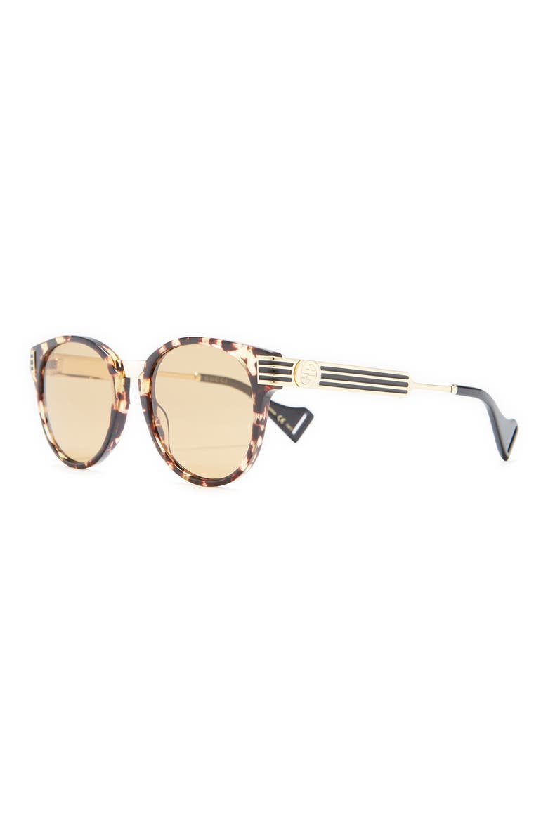 50mm Round Sunglasses, Alternate, color, HAVANA GOLD YELLOW