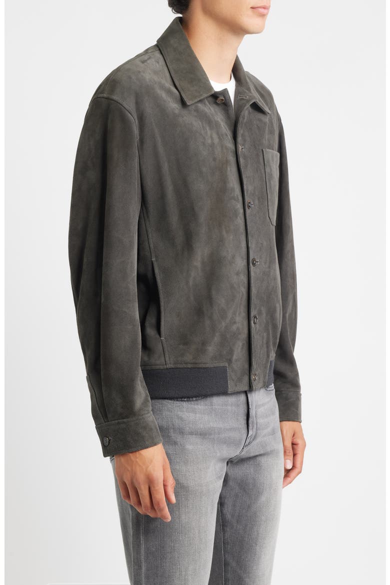 Suede Bomber Jacket, Alternate, color, OLD BLACK