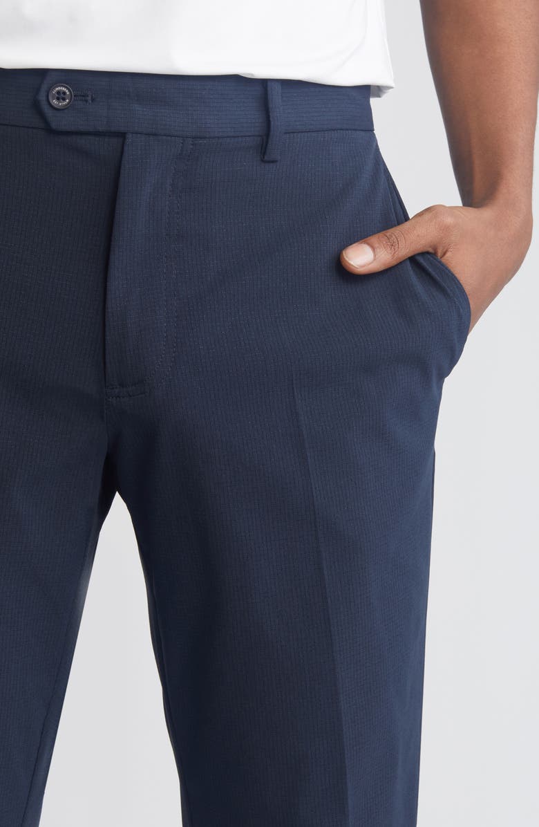 J. Lindeberg Vent Flat Front Performance Golf Pants, Alternate, color, Navy