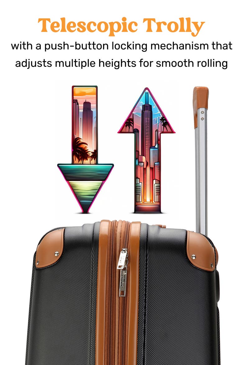 Collins 3-Piece Hardside Spinner Luggage Set, Alternate, color, BLACK