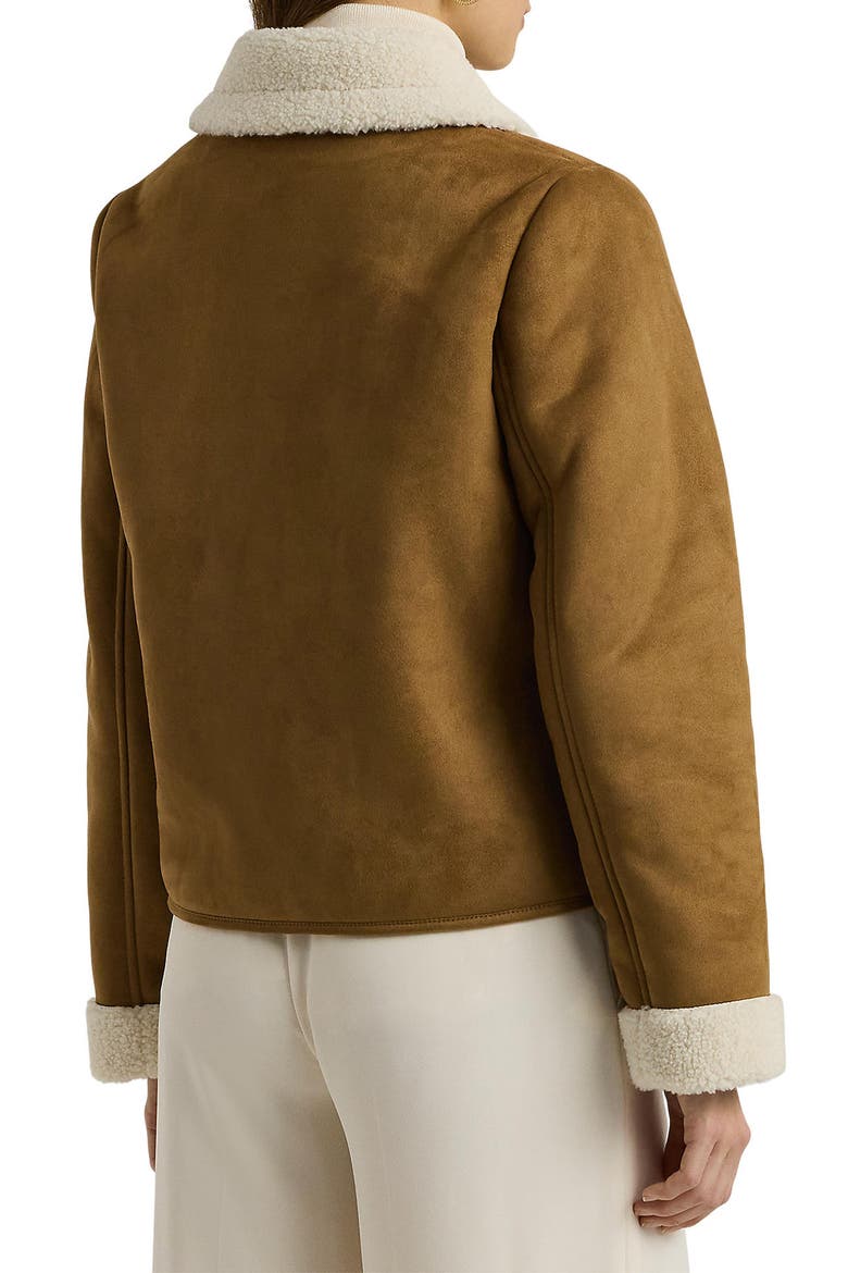 Faux Shearling Jacket, Alternate, color, CAMEL BEIGE