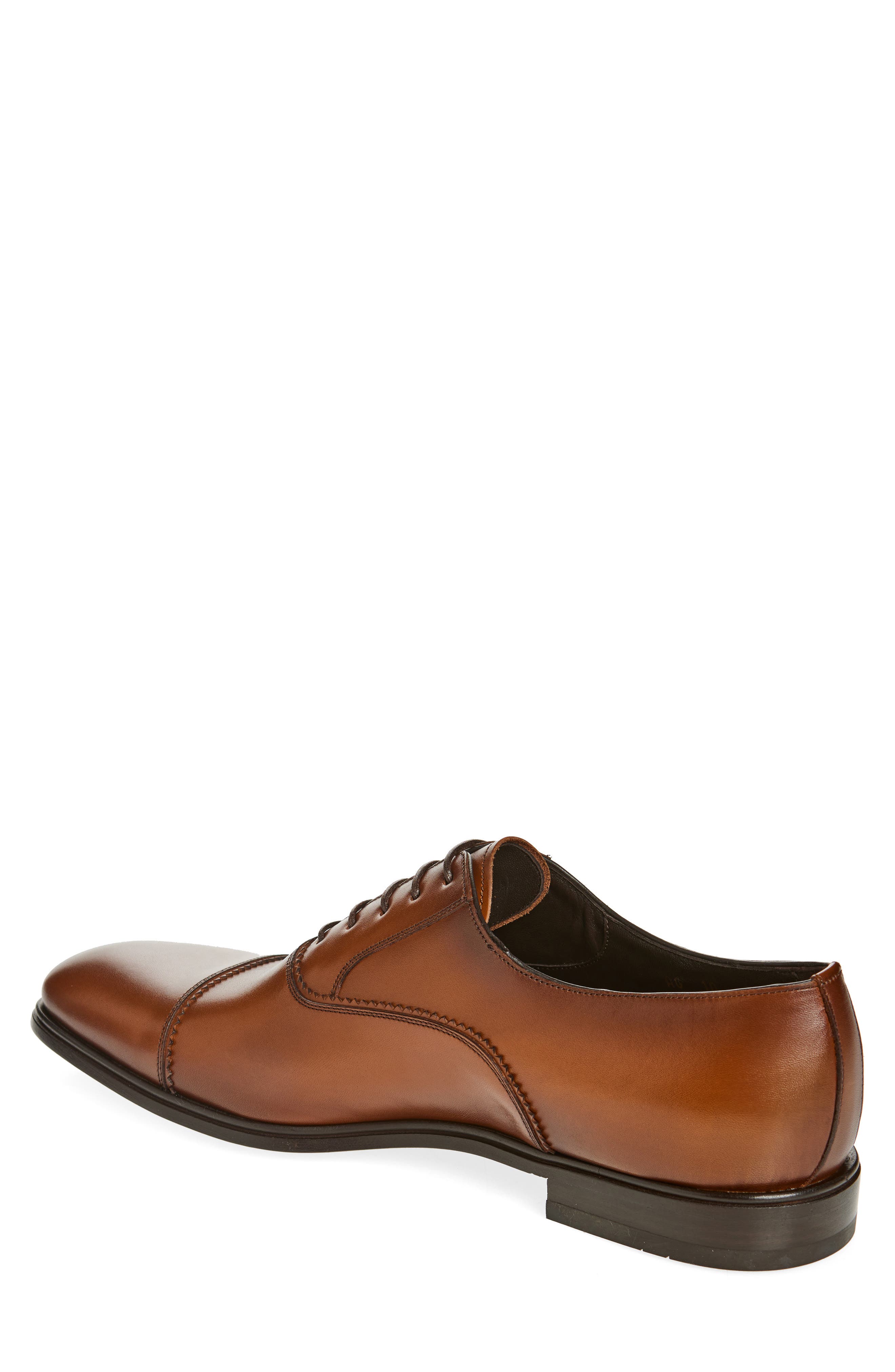 FERRAGAMO Boston Cap Toe Oxford, Alternate, color, Brown