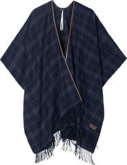 Lauren Ralph Lauren plaid ruana with fringe