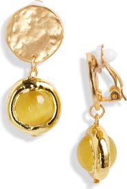 Karine Sultan Crystal Clip-On Drop Earrings