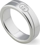 Gucci Interlocking-G Tag Sterling Silver Ring