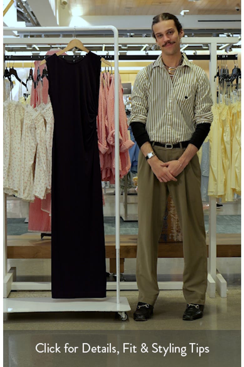 Fitted Jersey Maxi Dress video