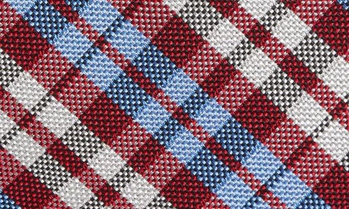 Nordstrom Kids' Valley Plaid Silk Tie In Blue