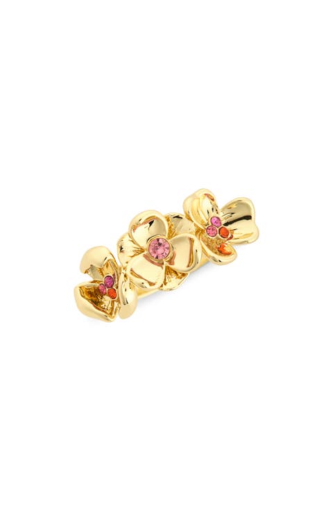 CZ Flower Band Ring