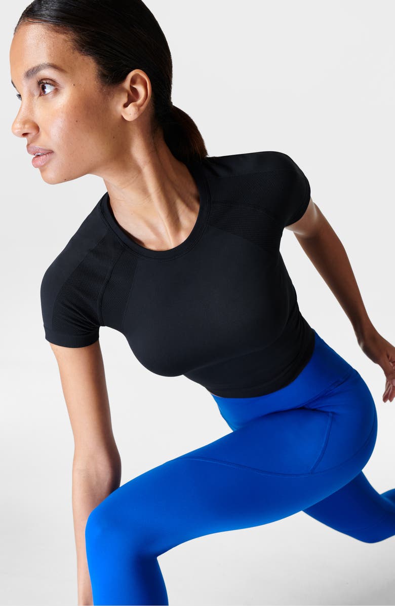 Sweaty Betty Athlete Seamless Crop T-Shirt, Alternate, color,
