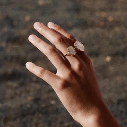 Ginette Ny Disc Ring In Gold