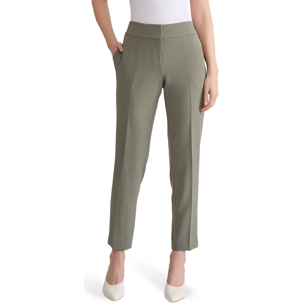 Kasper Flat Front Slim Pants In Gray