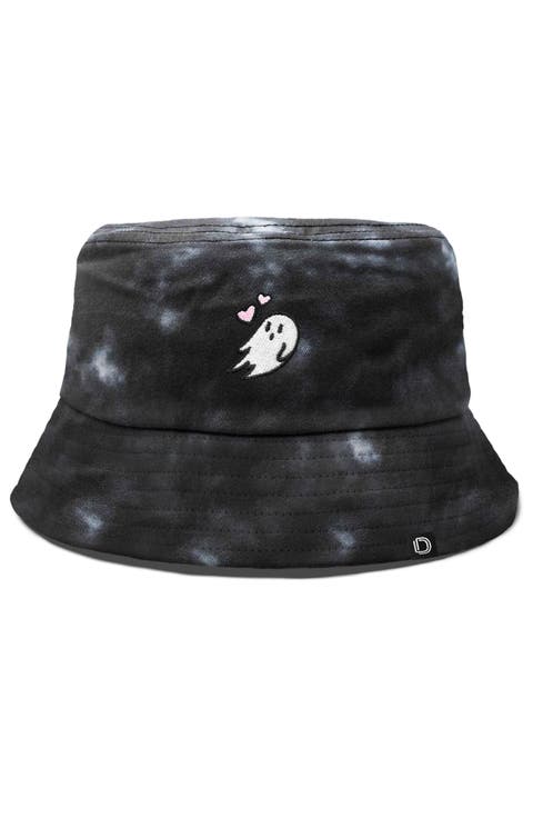 Womens Heartly Ghost Cotton Bucket Hat