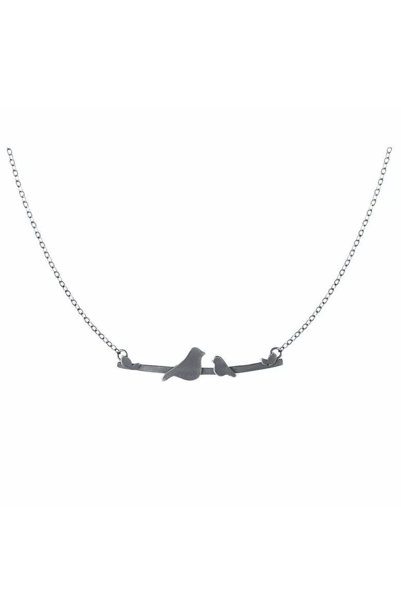 Uncommon Goods Mother Nestling Birds Necklace by Figs and Ginger, Alternate, color, 1 Baby