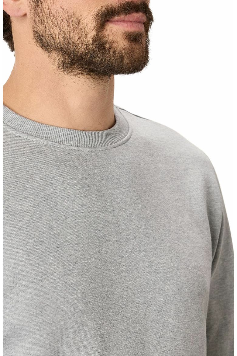 Organic Cotton Cloud Brushed Fleece Crew Sweatshirt, Alternate, color, Heather Grey