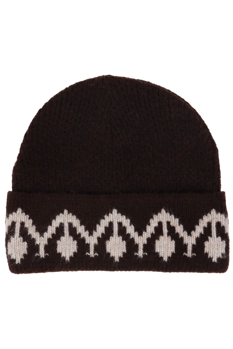 Monogram Cuff Knit Beanie, Main, color, HEATHER