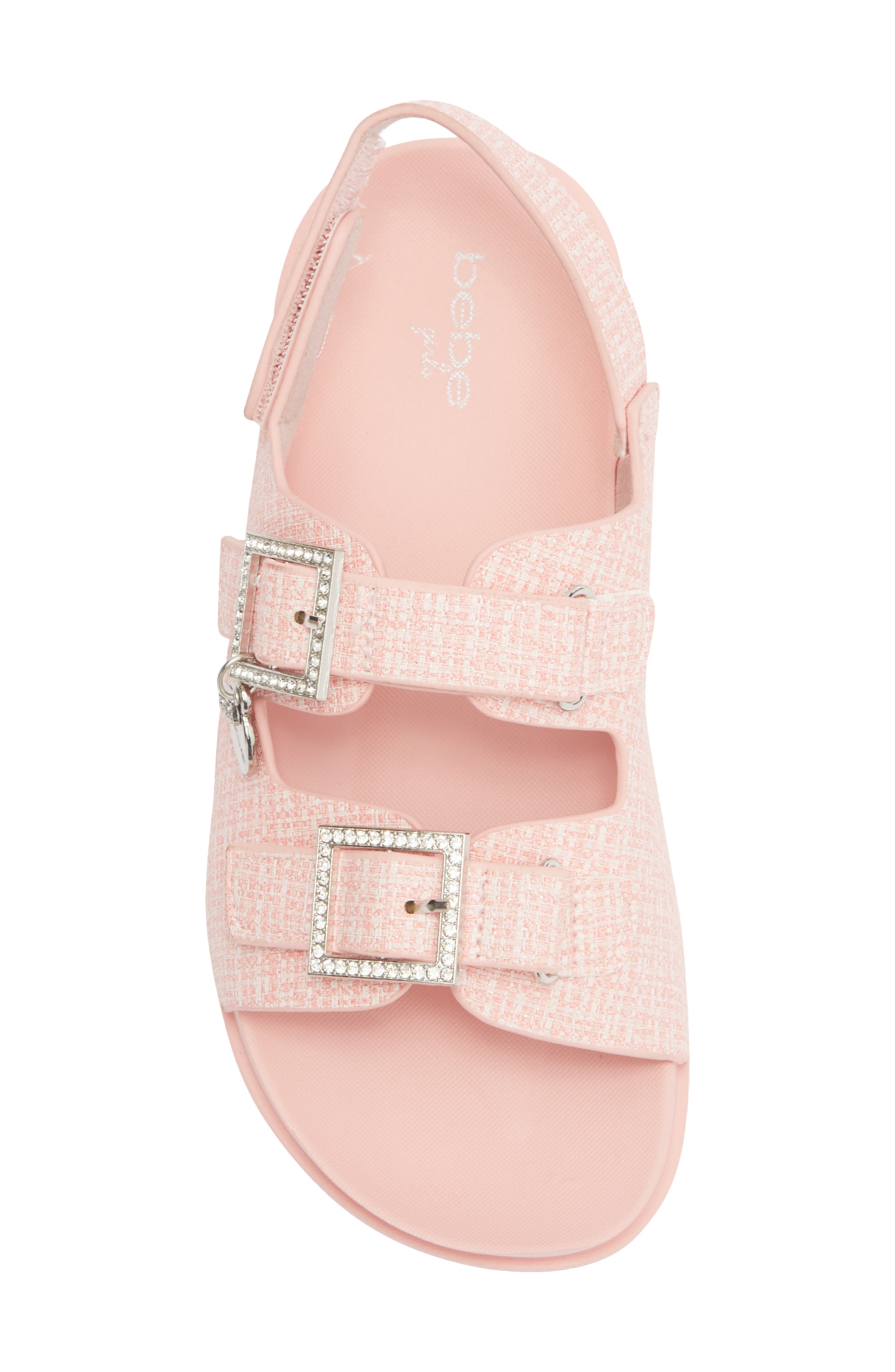 bebe Kids' Charm Slide Sandal, Alternate, color, Pink