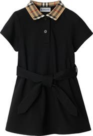 Burberry Check Collar Cotton Polo Shirt Dress