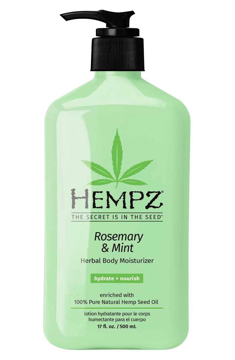HEMPZ Rosemary & Mint Herbal Body Moisturizer, Main, color, 