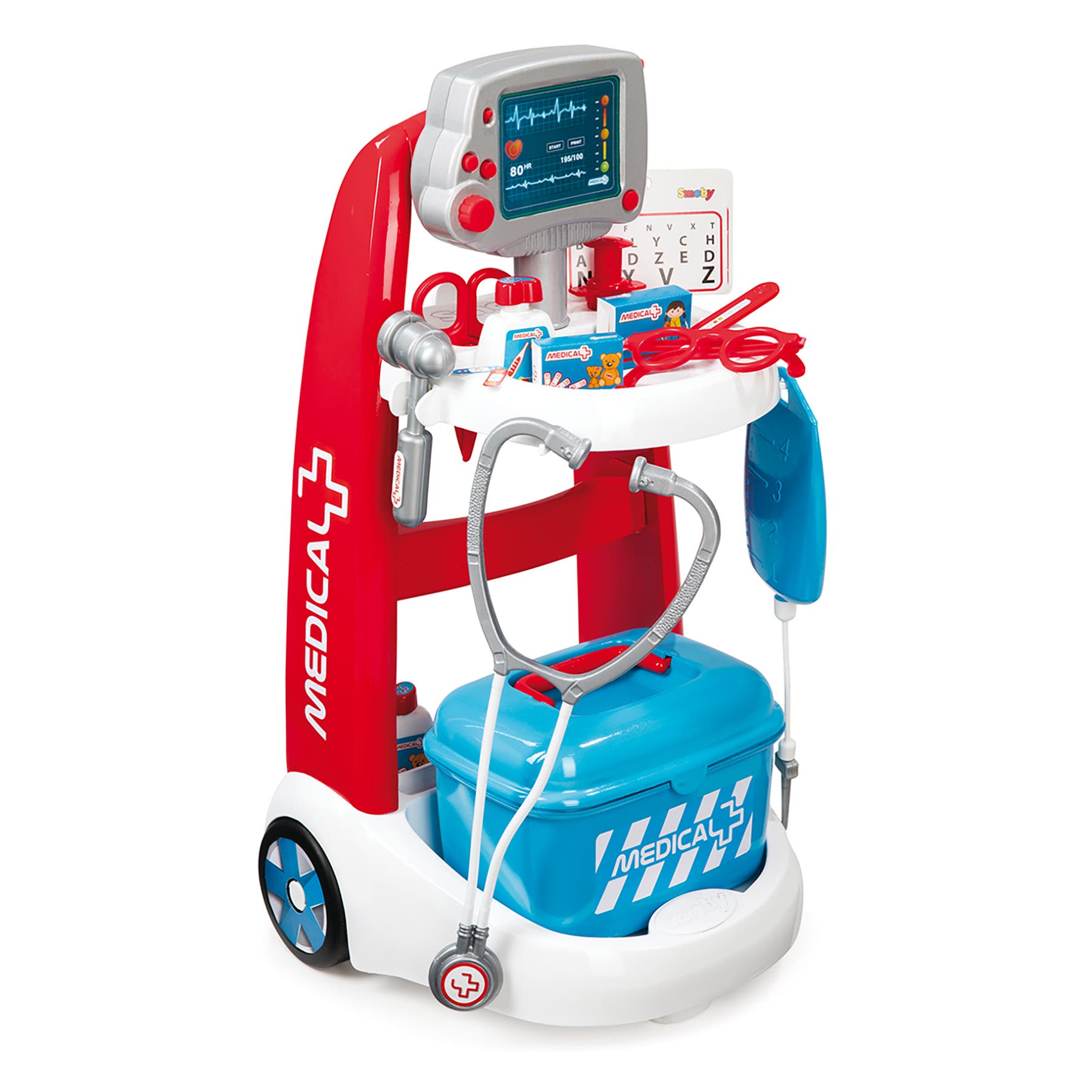Smoby Toys Doctor Playset Trolley with Sounds and Accessories in Multicolored 