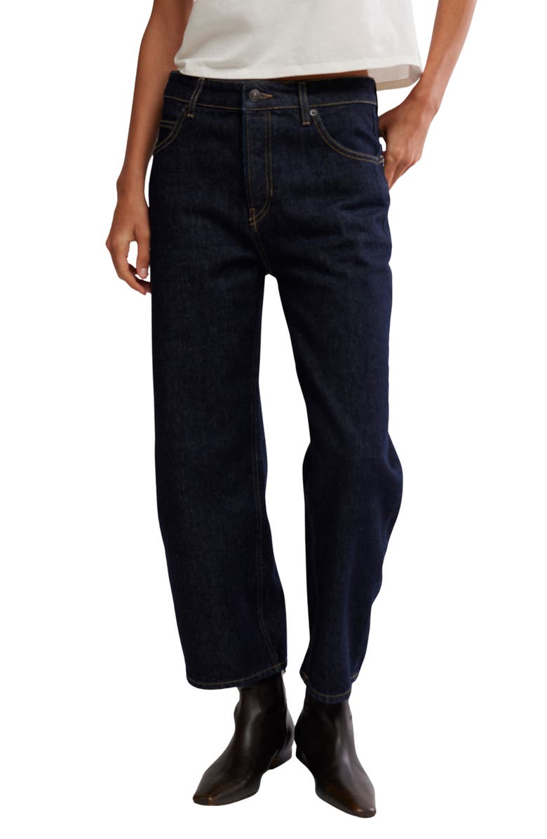 Free People Deep Trance High Waist Crop Jeans, Main, color, Rinse