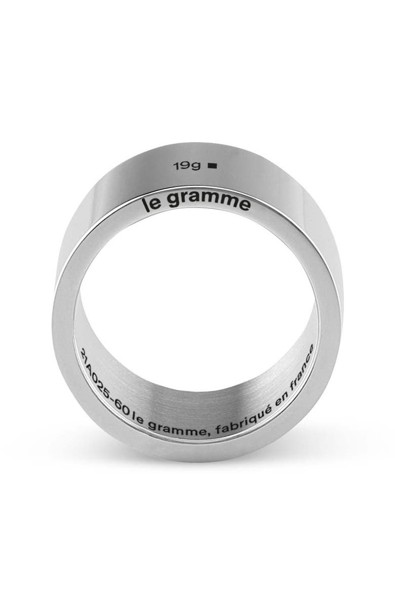 le gramme Men's 19G Polished Sterling Silver Ribbon Band Ring, Alternate, color,