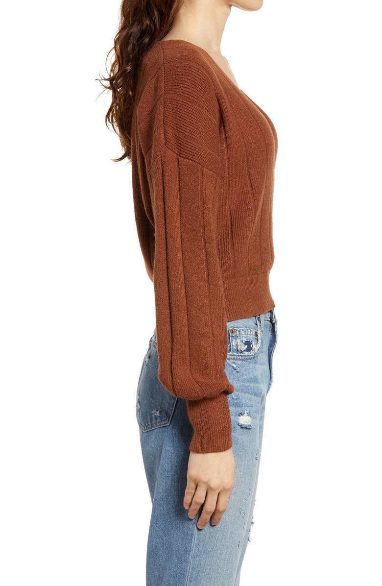 Leith Rib Wrap Sweater, Alternate, color, 