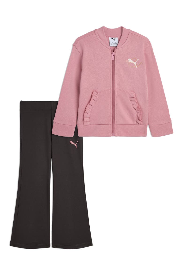 Kids' Fleece Jacket & Flare Leggings Set, Main, color, BEYOND PINK