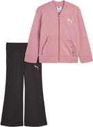 PUMA Kids' Fleece Jacket & Flare Leggings Set