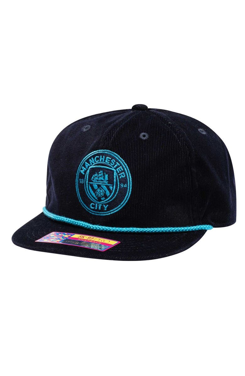 FAN INK Men's Navy Manchester City Snow Beach Adjustable Hat, Main, color, Navy