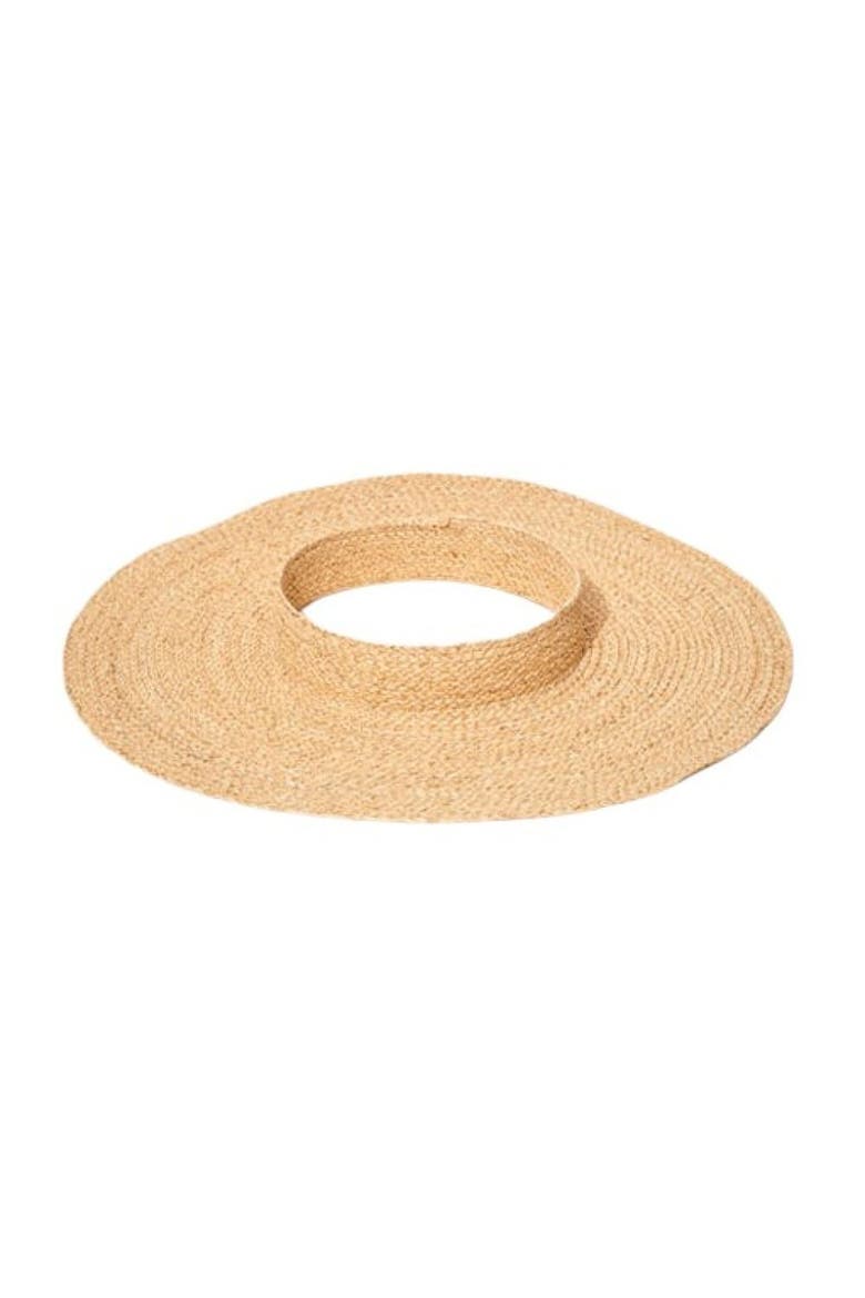Embe Braided Raffia Sun Visor, Main, color, Natural Raffia