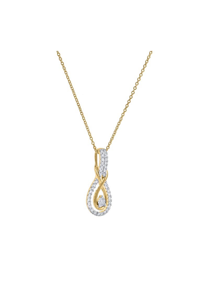 Aveline 14K Gold Diamond Pendant - 0.13 ct, Alternate, color, 14K Yellow Gold