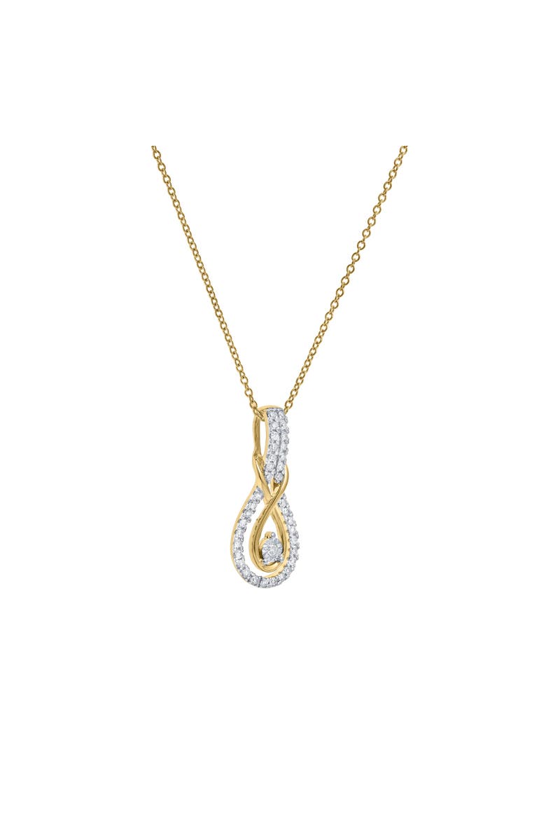 LuvMyJewelry Aveline 14K Gold Diamond Pendant - 0.13 ct, Alternate, color, 14K Yellow Gold