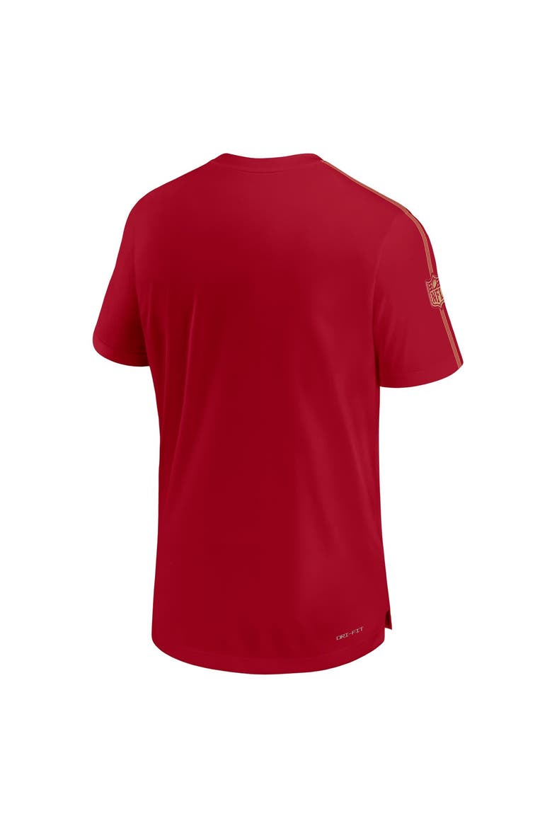 Men's Nike Scarlet San Francisco 49ers 2024 Sideline Coach UV Performance T-Shirt, Alternate, color, Scarlet