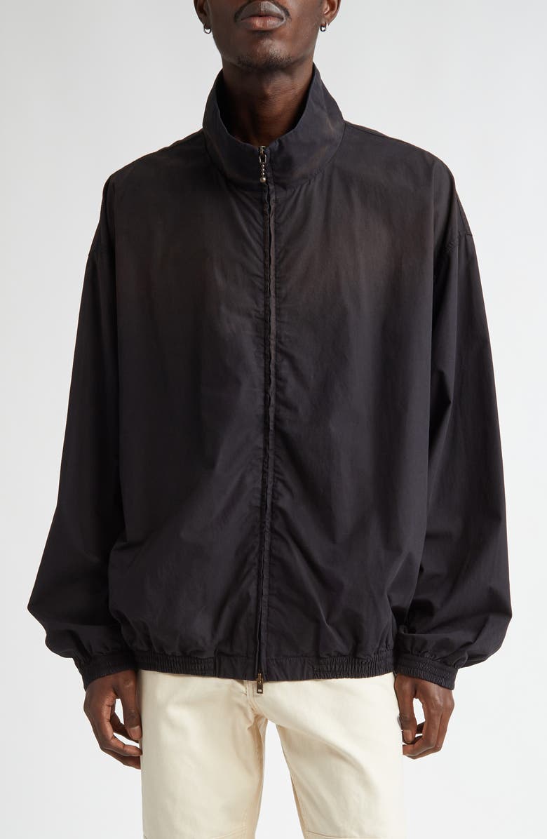 Acne Studios Logo Graphic Cotton Jacket, Main, color, Black