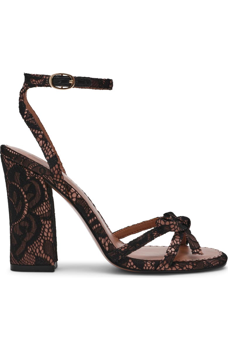 Steve Madden Hara Ankle Strap Sandal, Alternate, color, Black Lace