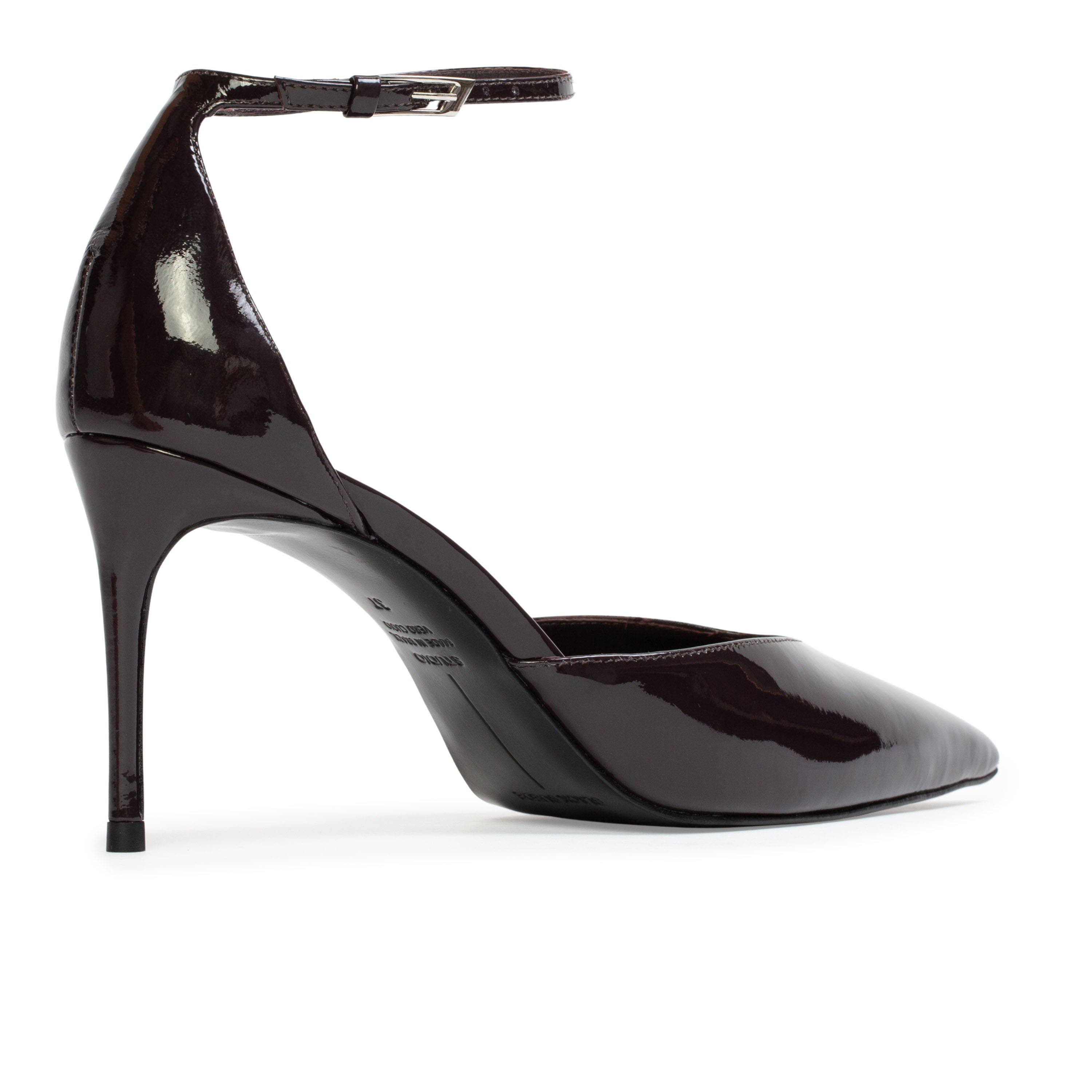 Darcie 80 Patent Pump, Alternate, color, Dark Plum Patent