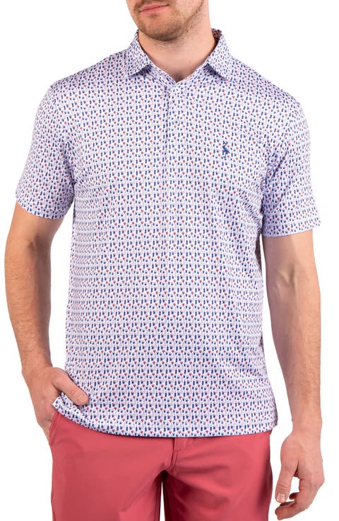 Bottoms Up Print Performance Polo