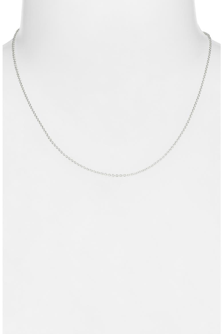 Skinny Cable Chain Necklace, Alternate, color, SILVER