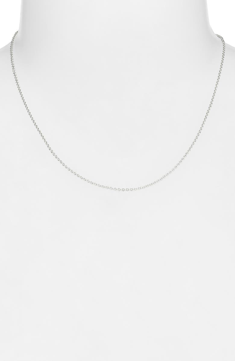 THE SIS KISS Skinny Cable Chain Necklace, Alternate, color, Silver