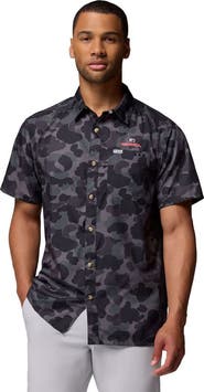 Columbia Men's Columbia Black Georgia Bulldogs Super Slack Tide Omni-Wick Button-Up Shirt