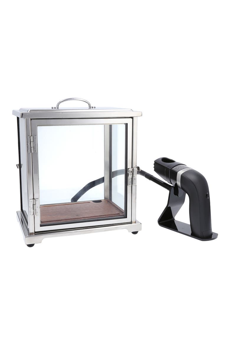 Crafthouse Signature Collection The Smoking Box™ & Handheld Smoker, Main, color, SILVER/CLEAR