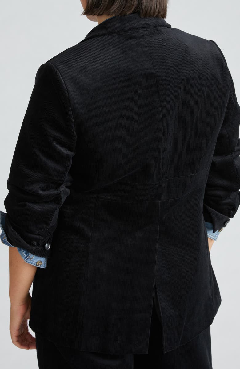 Universal Standard Davis Corduroy Blazer, Alternate, color, Black