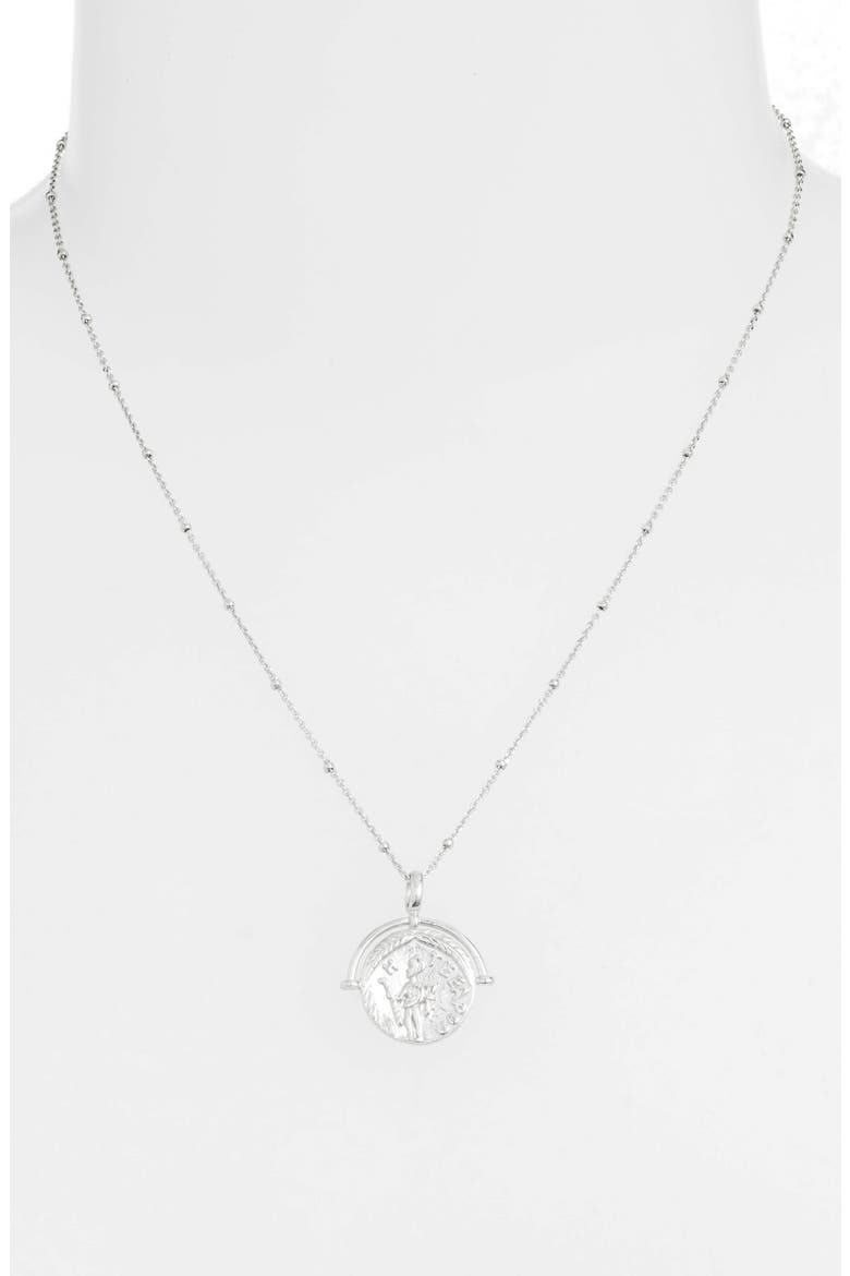 Adina’s Jewels Ancient Greek Coin Necklace, Alternate, color, SILVER