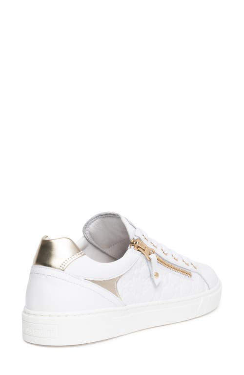 Nerogiardini Embossed-side Zip Low-top Sneakers In White