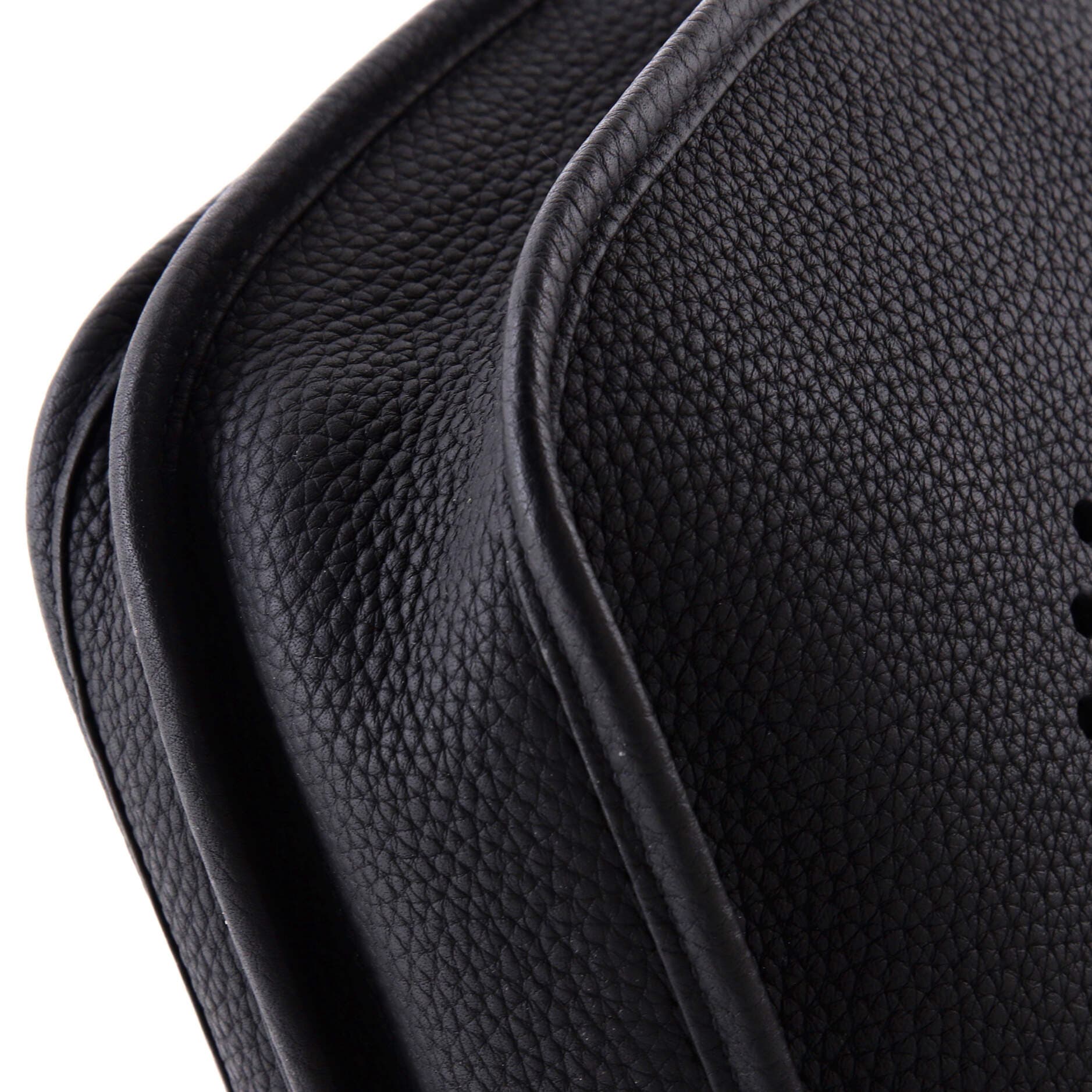 Pre-Owned Hermes Evelyne Bag Gen III Clemence PM, Alternate, color, Noir