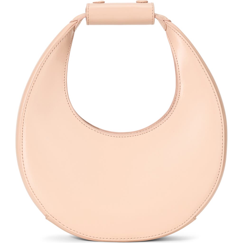 Staud Mini Moon Leather Bag In Pink