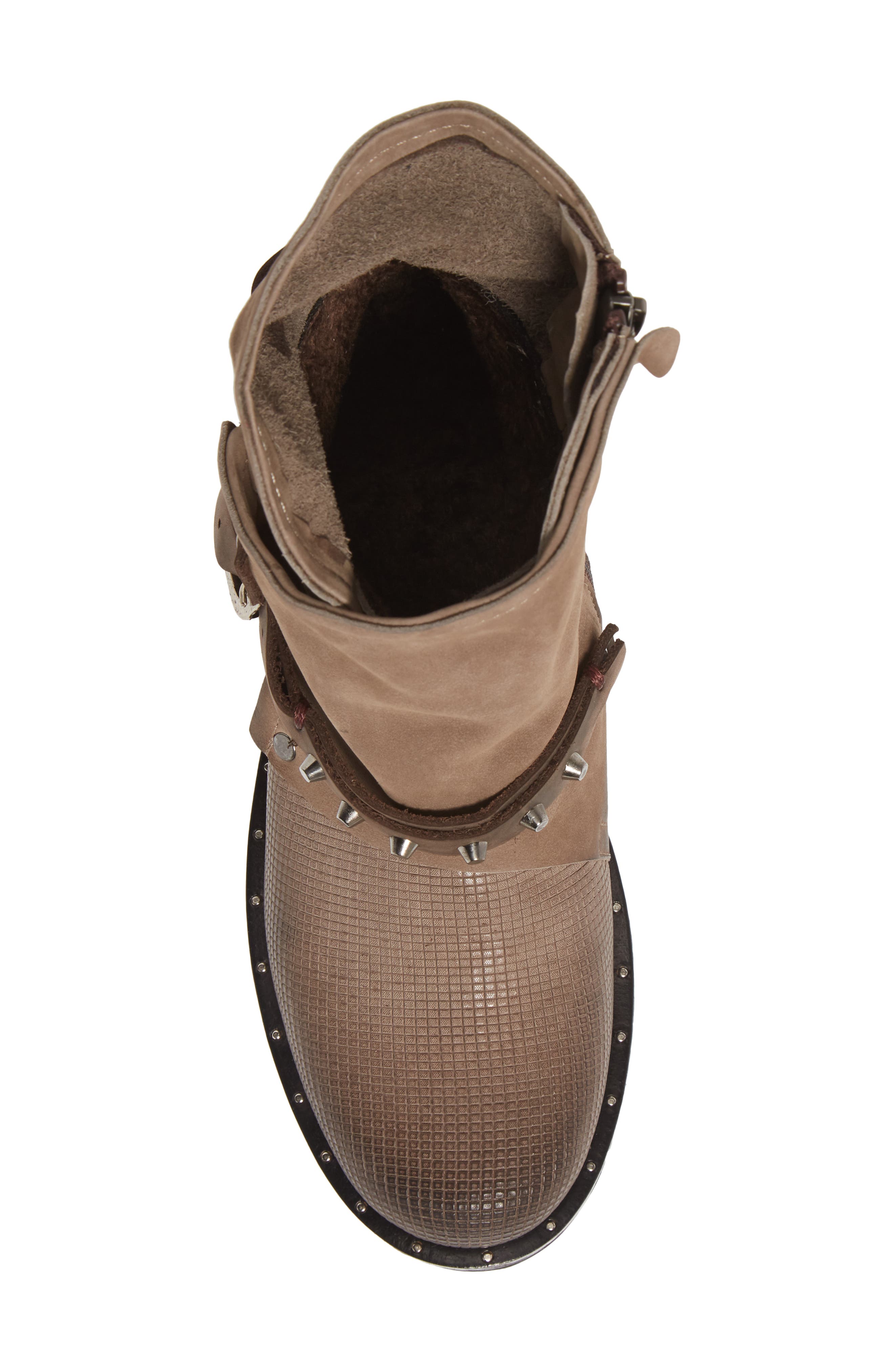 Steppe Moto Boot, Alternate, color, TAUPE LEATHER