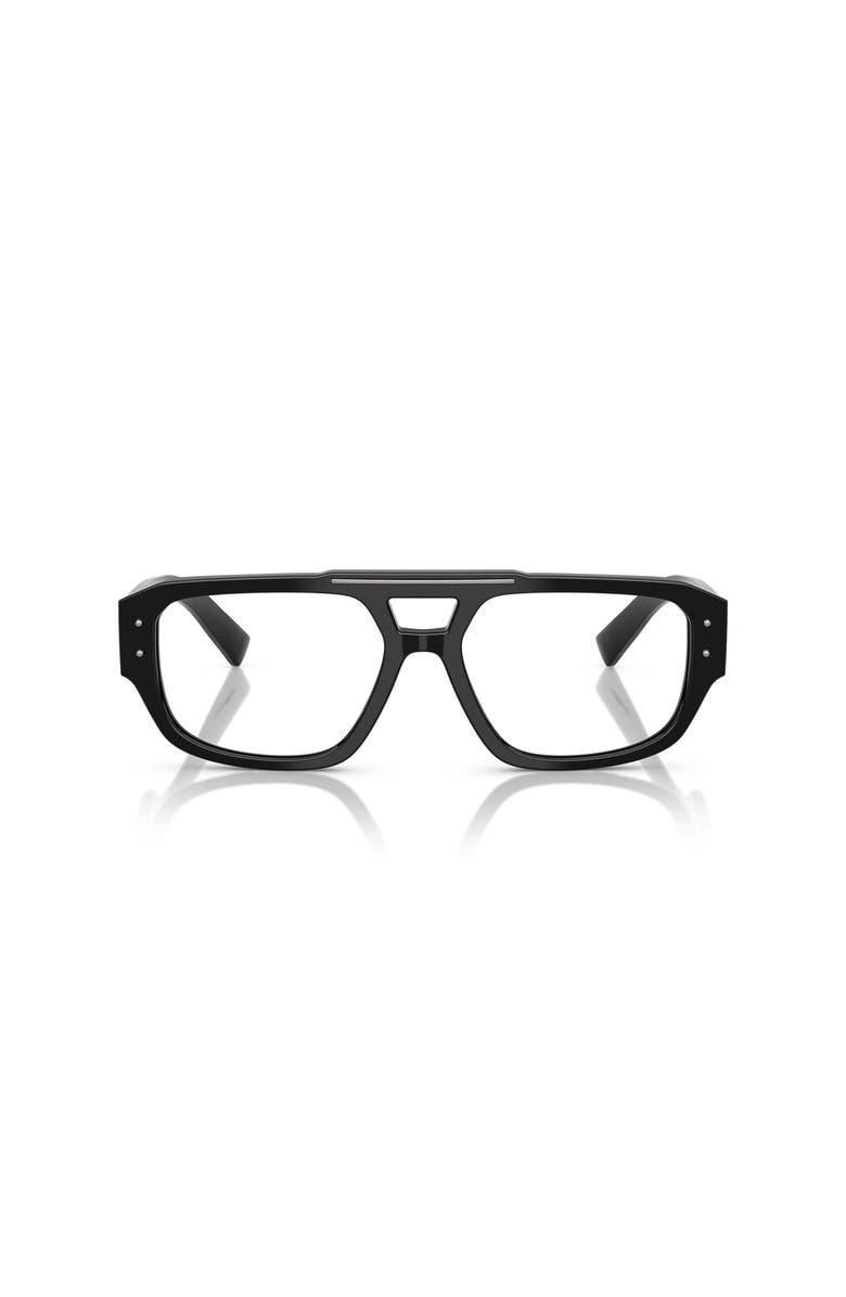 Dolce&Gabbana 56mm Pilot optical glasses, Alternate, color, Black