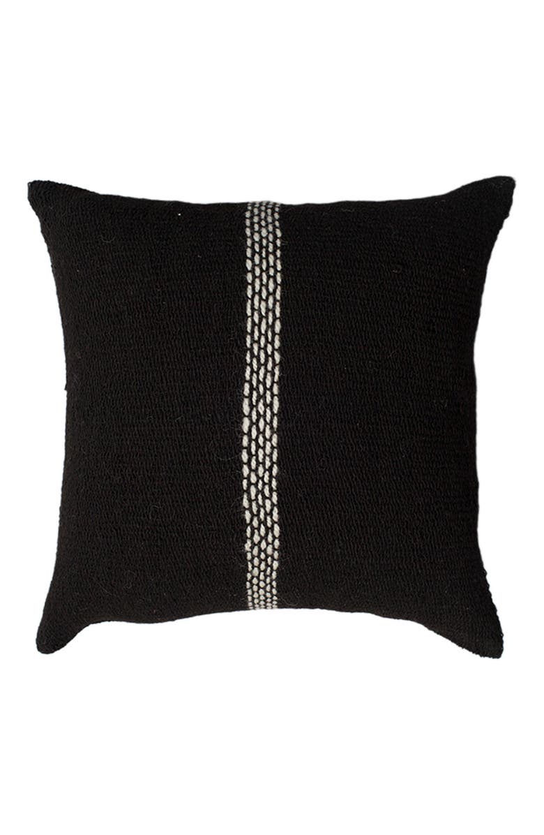 Voz Centro Lineas Square Small Pillow, Main, color, Black/Ivory